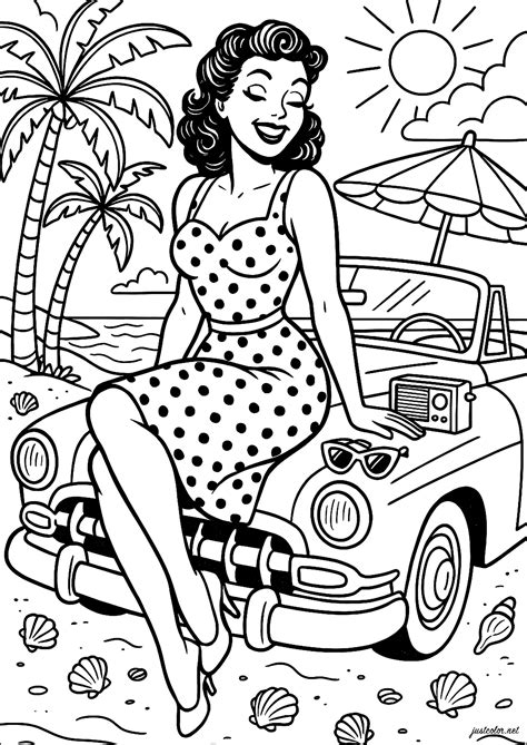 50s Coloring Sheets