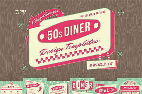 50s Diner Sign Template