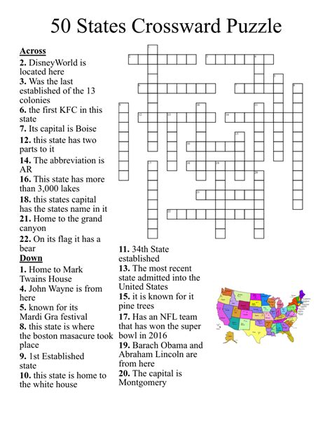 With our crossword solver search engine you have access to over 7 million clues. You can narrow down the possible answers by specifying the number of letters it contains. We found more than 2 answers for 50th U.S. State .. 