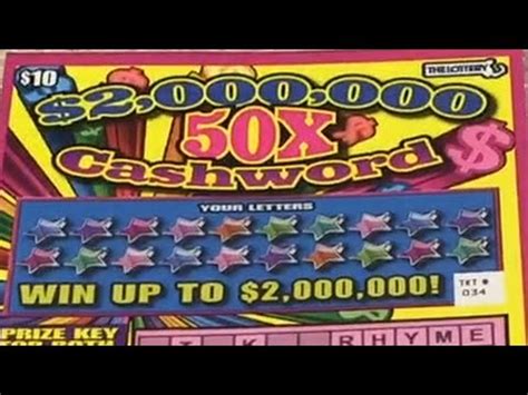 Scratching $2 Triple Play & $10 50X Cashword Texas Lottery Scratch