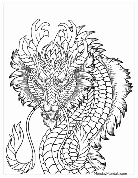 52 Dragon Coloring Pages Free Pdf Printables Monday Chinese Dragon Colouring Sheet - Chinese Dragon Colouring Sheet