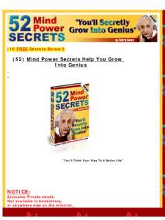 52 Mind Power Secrets Help You Grow Into Genius