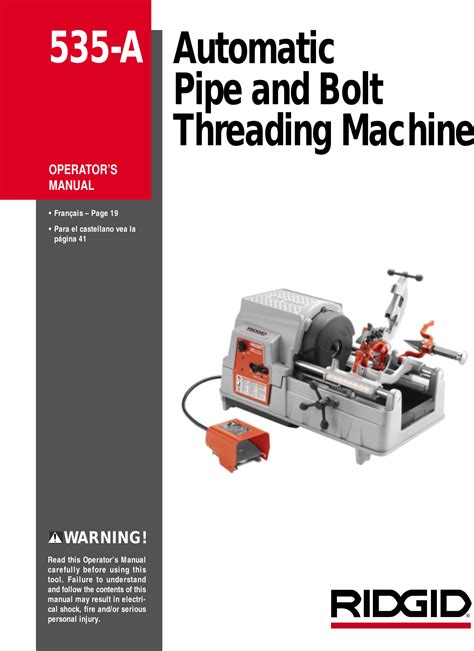 535 Manual Pipe and Bolt Threading Machine - pipeweldrig.com