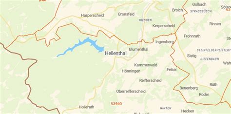 53940 Hellenthal mit PLZ Karte und Straßenverzeichnis