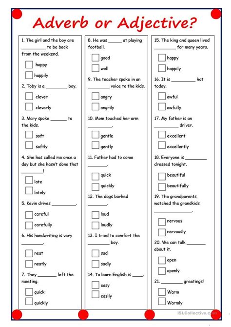 54 Free Adjectives Vs Adverbs Worksheets Adjectives Vs Adverbs Worksheet - Adjectives Vs Adverbs Worksheet