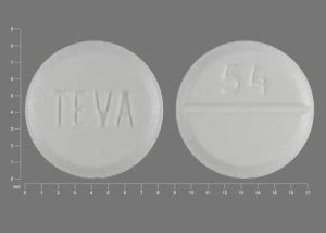 "54 White" Pill Images. Showing closest matches for "54". Search Results; Search Again; Results 1 - 18 of 348 for "54 White" ... TEVA 54 Color White Shape Round View details. 1 / 4 Loading. F 5 4. Previous Next. Escitalopram Oxalate Strength 10 mg (base) Imprint F 5 4 Color White Shape Oval View details. 1 / 4 Loading.. 