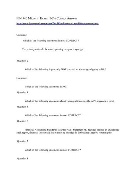540 Midterm Exam Answer