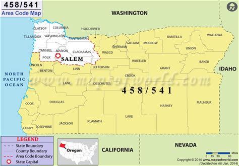 541 area code oregon