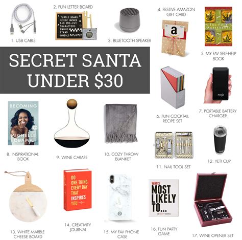 55 Best Secret Santa Gifts Under $30 for Christmas