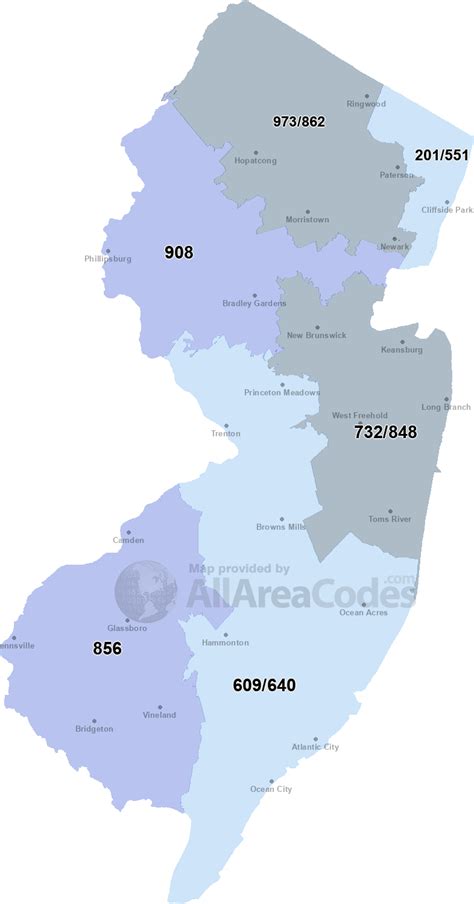 551 area code new jersey