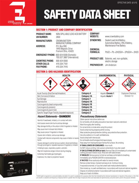 551452 2 Liberty Battery Safety Data Sheet