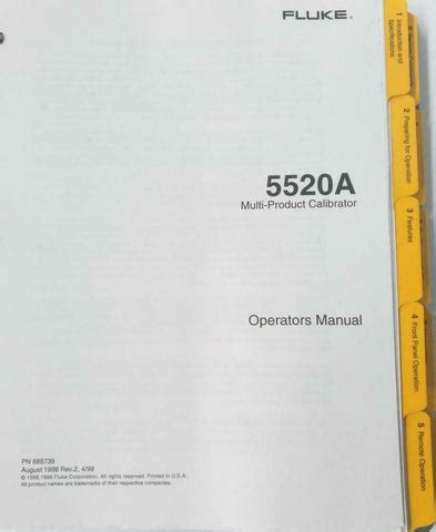 5520a Calibrator User Manual