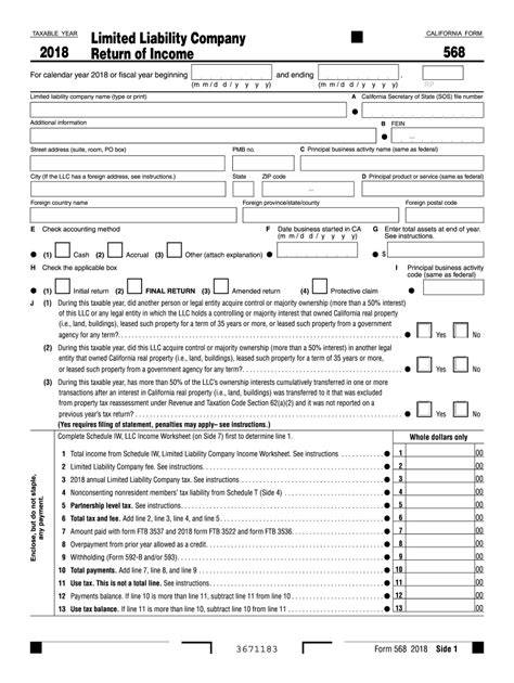 568 Form Instructions
