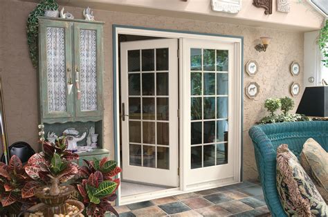 Out-Swing French Patio Doors. We realize you still have home service needs. We're here to help in the current COVID-19 environment. French doors have an aesthetic appeal that achieves an elegant, timeless look inside or outside the home. Out-Swing French Doors open to the exterior of a home and maintain usable space on the inside of the door..