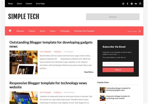 57 Free Best Blogger Templates TechClient