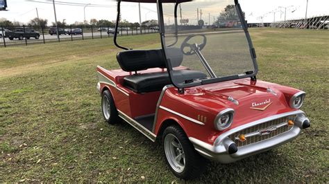 Membership is open to those with '57 Chevy golf carts and those with golf carts modeled after classic cars, such as Mustangs, Corvettes, etc. Yesteryear carts .... 