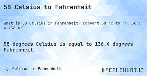 58 Fahrenheit To Celsius