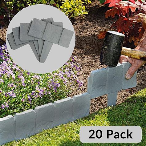 5M Grey Stone Effect Lawn Edging Plant Bordering - Amazon