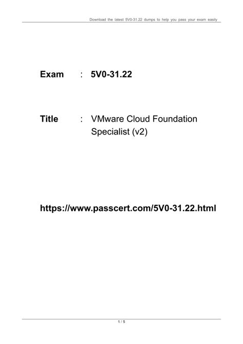 5V0-31.22 Prüfungsinformationen