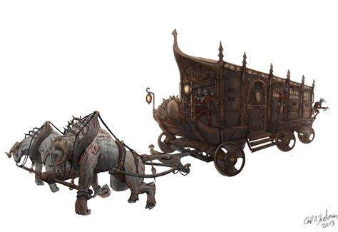 This thread is archived. Standard carriage is 5-10 ft wide and 10-15 ft long not counting the horses. A person is medium, I'd assume you could fit at least 4 people (in a 2x2 orientation) in a carriage so at least 2x2 squares. For a normal carriage alone: 4 passengers in the middle, luggage at the back, driver at the front - 2x4 sounds reasonable.. 