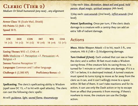 5e Cleric Spells