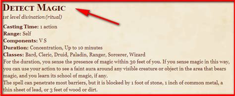 5e Detect Magic