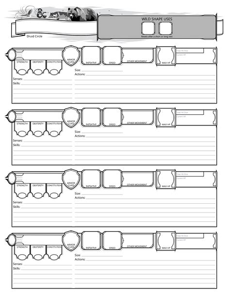 5e druid wild shape sheet. Things To Know About 5e druid wild shape sheet. 