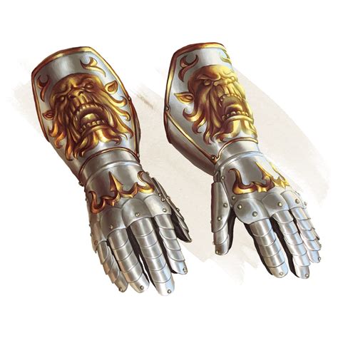 Gauntlets of Ogre Power: A pair of ogre power gauntlets appear the same as typical handwear for armor. The wearer of these gloves, however, is imbued with 18/00 strength in his or her hands, arms, and shoulders. ... +3 from feats), all before applying the Gauntlets. D&D 5e: attuned wearer has, literally, .... 