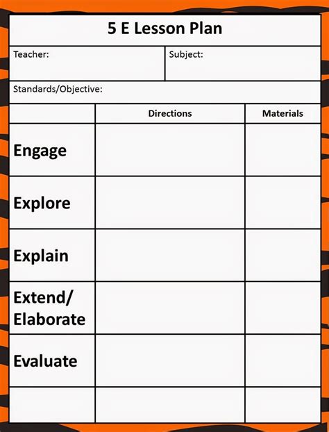 5e Lesson Plan Template For Science Besttemplatess Science 5e Lesson Plans - Science 5e Lesson Plans