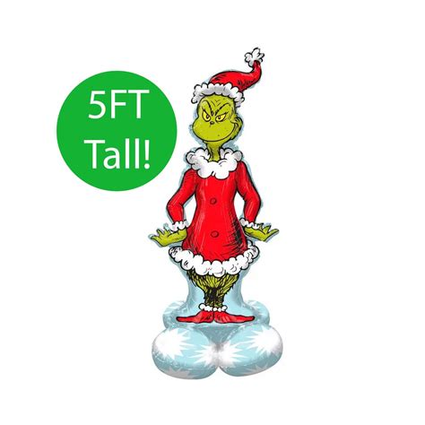 Hang On GRINCH Christmas Decoration Outdoor Indoor Dr Seuss 5 Ft Hanging  Grinch