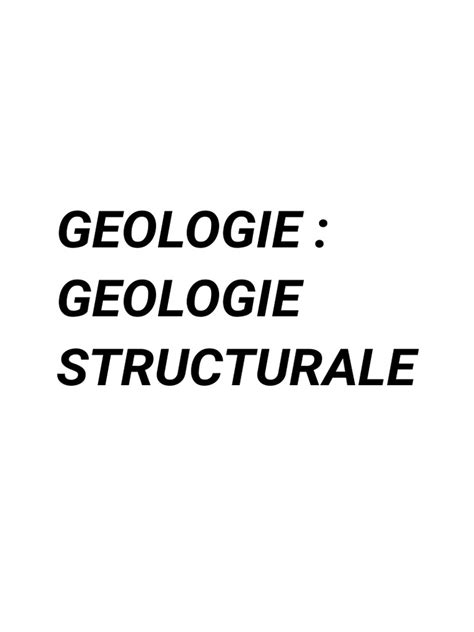 5geologie Structurale