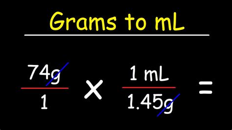 5gm to ml. Convert 50 g to ml (Water). Solution: Converting from grams to milliliters is very easy. We're going to use the formula : milliliters = grams / density of the ingredient The density of water is 1 g/cm³ So, ml = 50 / 1 ml = 50 Therefore, 50 grams converted to milliliters is equal to 50 ml. Example 2 