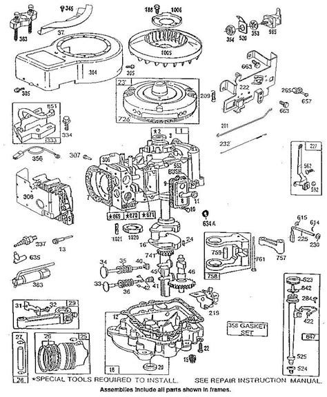 5hp Engine Diagram Parts Stratton Briggs