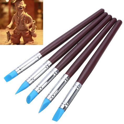 5pcs Polymer Clay Carving Pen Brush Pottery Clay Sculpture