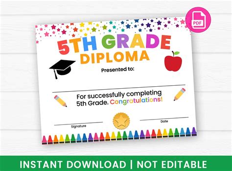 5th Grade Graduation Certificates