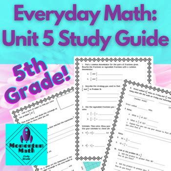 5th Math Study 5 Everyday Grade Guide Unit