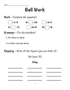 5th Grade Bell Work Worksheets K12 Workbook Bell Work For 5th Grade - Bell Work For 5th Grade