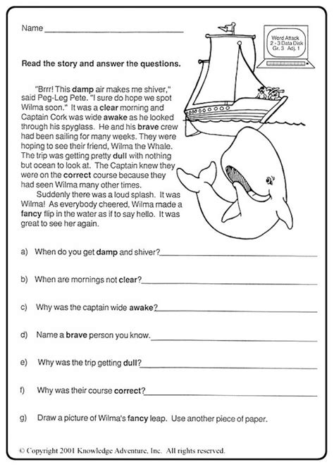 5th Grade Comprehension Worksheet   Fifth Grade Reading Comprehension Worksheets Englishlinx Com - 5th Grade Comprehension Worksheet