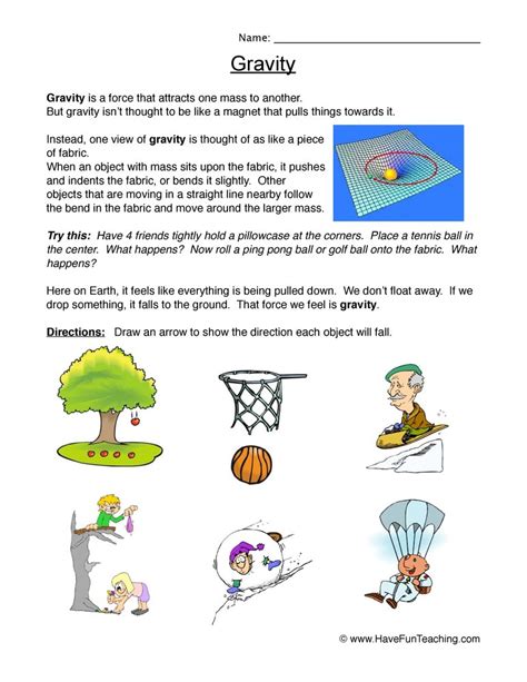 5th Grade Gravity Worksheets Learny Kids Gravity Worksheet Fifth Grade - Gravity Worksheet Fifth Grade