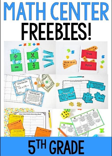 5th Grade Math Centers Free Math Tech Connections 5th Grade Math Task Cards - 5th Grade Math Task Cards