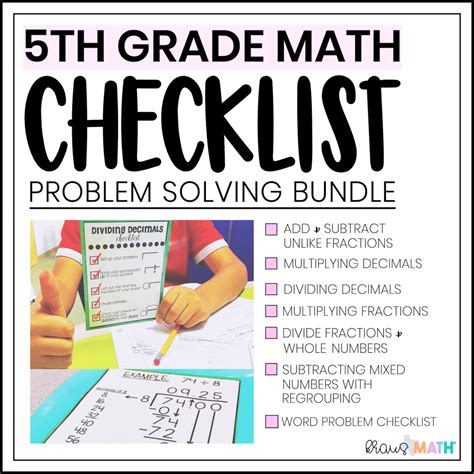 5th Grade Math Checklist Bundle Kraus Math 5th Grade Math Standards Checklist - 5th Grade Math Standards Checklist