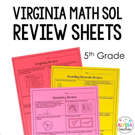 5th Grade Math Sol Review Task Cards 5th Grade Math Task Cards - 5th Grade Math Task Cards