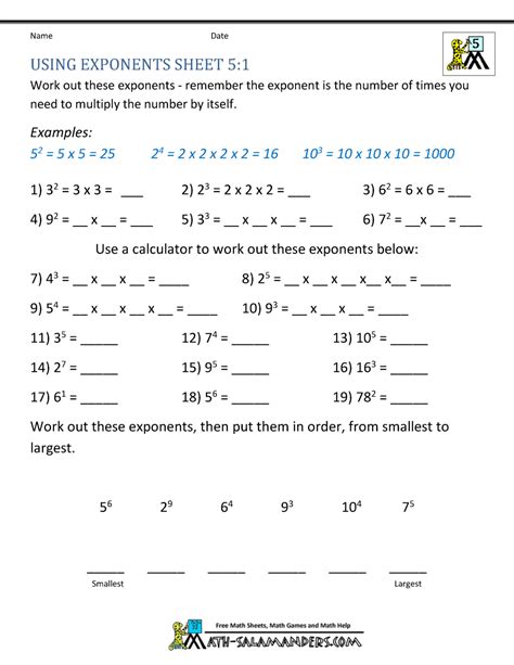 5th Grade Math Worksheets Math Salamanders 5th Grade Oa1 Worksheet - 5th Grade Oa1 Worksheet