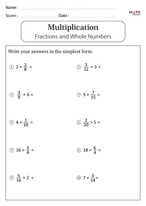 5th Grade Multiply Fractions Worksheet   Multiplying Fractions Denominators 2 12 K5 Learning - 5th Grade Multiply Fractions Worksheet