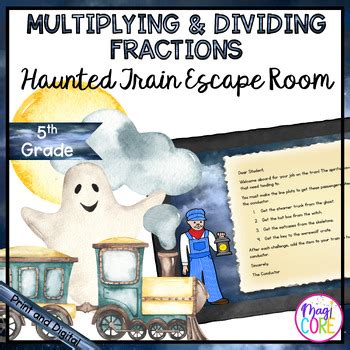 5th Grade Multiplying Fractions Haunted House Mage Math Haunted Fractions - Haunted Fractions