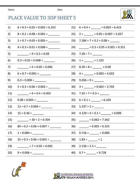 5th Grade Place Value Worksheets Free Online Printable Place Value Worksheet 5th Grade - Place Value Worksheet 5th Grade