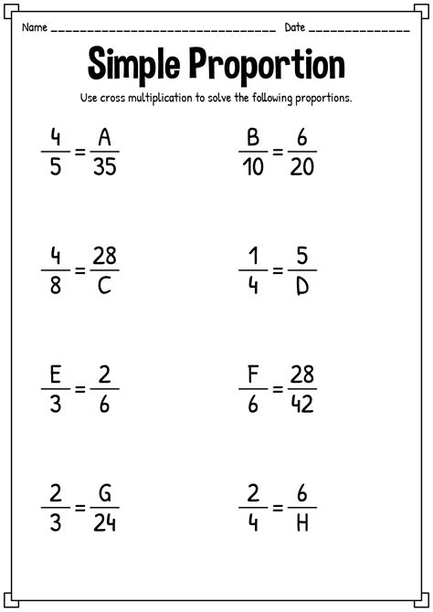 5th Grade Proportions Worksheet   Proportions Worksheets - 5th Grade Proportions Worksheet