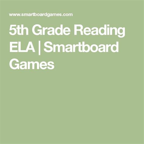 5th Grade Reading Ela Smartboard Games 5th Grade Ela - 5th Grade Ela