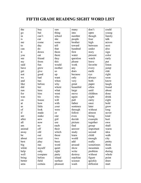 5th Grade Reading Level Words   Free Printable Vocabulary Word Lists Flocabulary - 5th Grade Reading Level Words