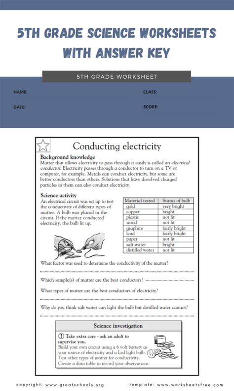 5th Grade Science Worksheets With Answer Key Pdf Reading Science Answer Key - Reading Science Answer Key